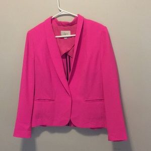 Ann Taylor Loft Hot Pink One Button Blazer